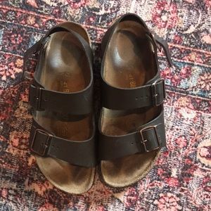 Brown leather Birkenstock sandal. Euro size 41